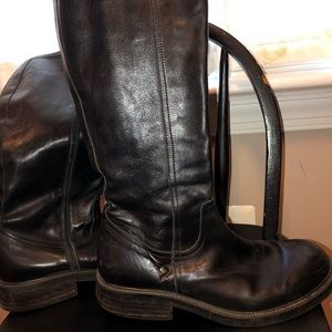 Vintage J. Crew Italian Black Leather Boots